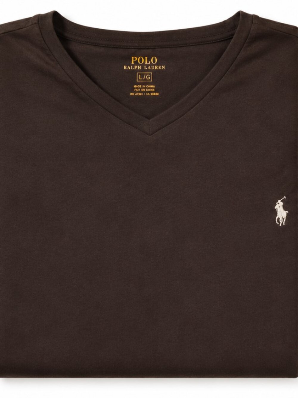Polo Ralph Lauren Men’s Large Black & Gray V-Neck T-Shirts Classic Fit Pony Logo